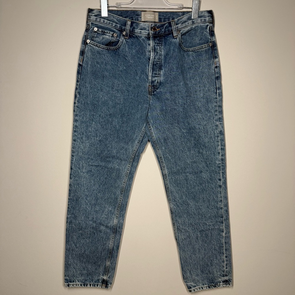 Everlane The Relaxed Straight Jean Medium Wash Organic Cotton Size 29